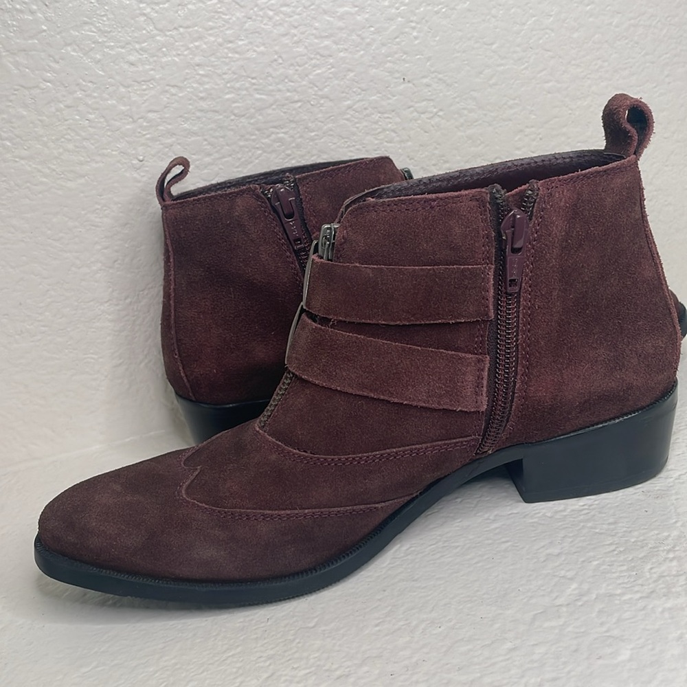 Office London Burgundy Suede booties size 37 - Picture 7 of 7